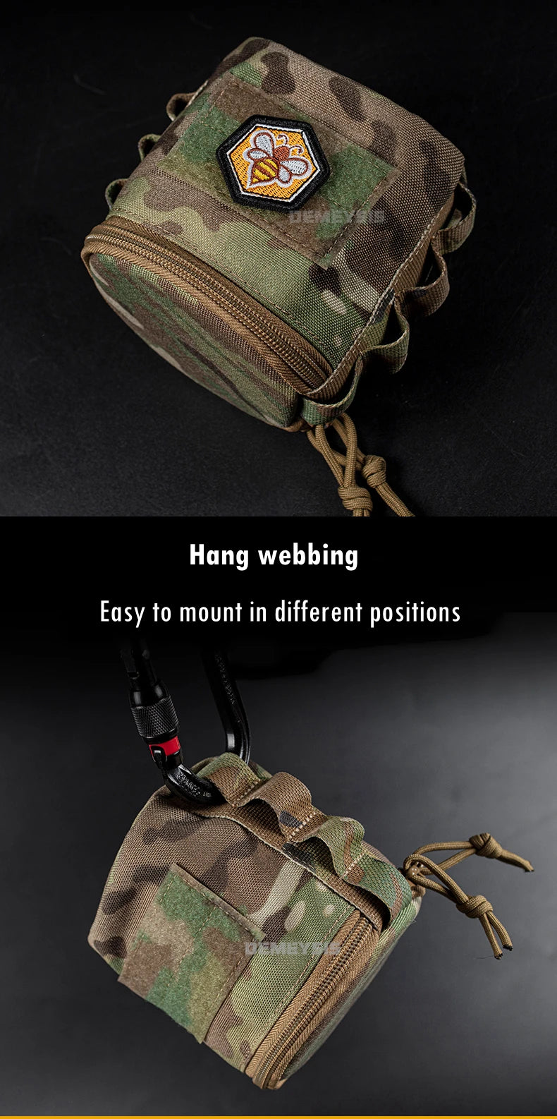 Molle Tissue Dispenser – Tactical Roll Paper Storage for Outdoor Hunting