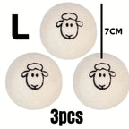 Reusable Wool Dryer Balls – Natural Fabric Softener for Laundry Wrinkle Reduction