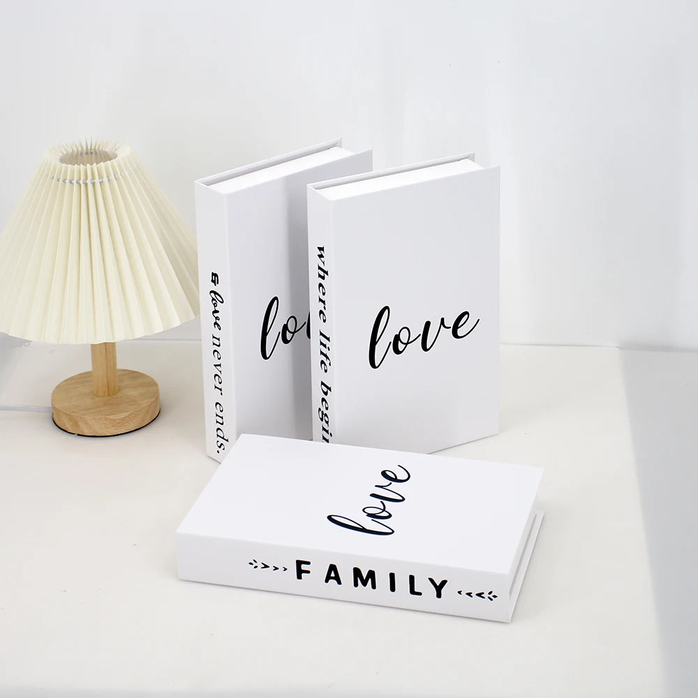 Decorative Simulation Books – Modern White Faux Props for Home Decor