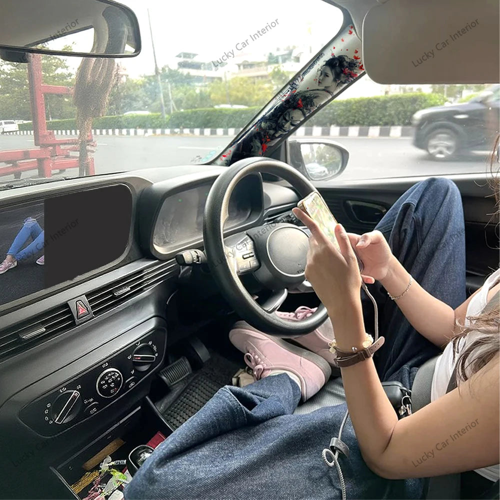 A-Pillar Interior Decal – Cool Girl Pattern Trim for Car Customization