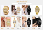 Bear Diamond Quartz Watch – Elegant Minimalist Wristwear for Women