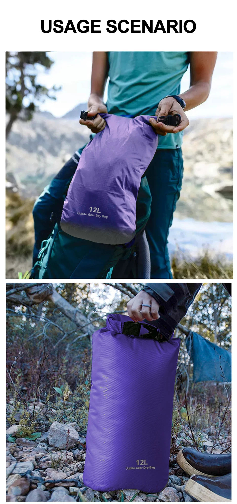 Waterproof Dry Bag – Ultralight Storage Sack for Outdoor Kayaking and Rafting