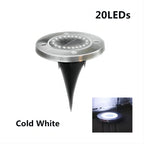 Solar LED Disk Lights – Waterproof Outdoor Landscape Path Lighting for Garden