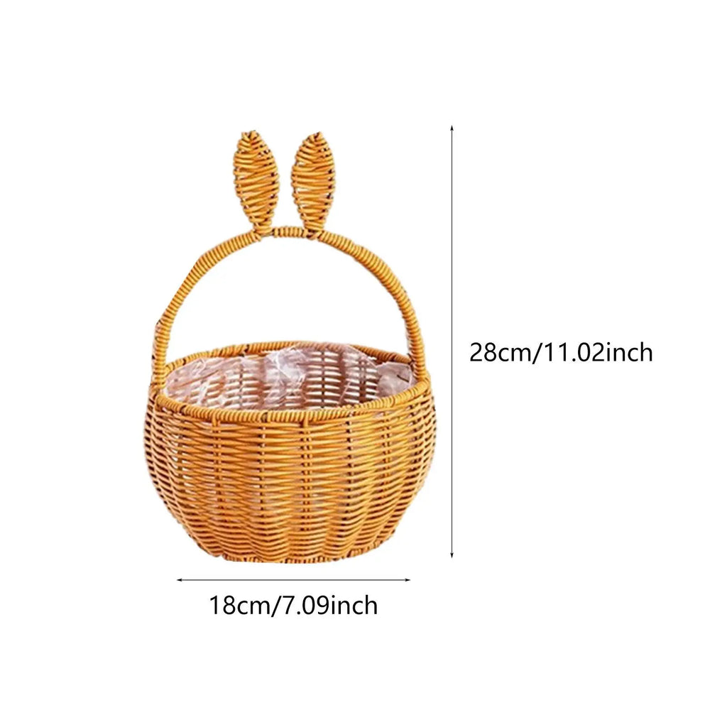 Miniature Easter Bunny Basket – Reusable Decorative Storage for Holiday Decor