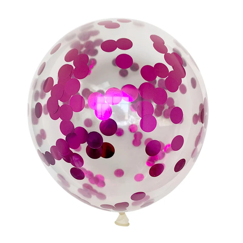 Gold Glitter Confetti Latex Balloons – 12 Inch Decor for Wedding Birthday Party