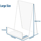 Transparent Acrylic Book Display Stand – Vertical Desktop Bookshelf Organizer