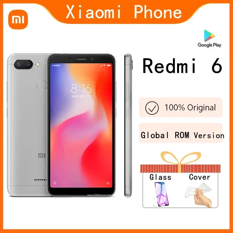 Redmi 6 Smartphone – 6.6 Inch Display with Fingerprint Sensor