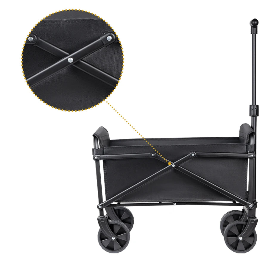 Collapsible Utility Cart – Heavy Duty Foldable Wagon for Camping and Beach