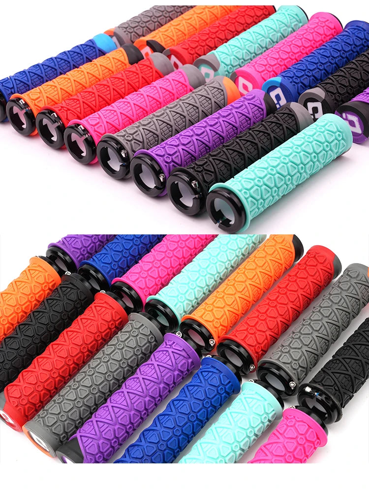 Silicone MTB Lock-On Grips – Anti-Slip Shock Absorbing Handles for Downhill