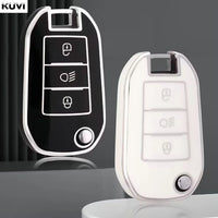 TPU Car Flip Key Case – Protective Shell for Peugeot and Citroen Accessories