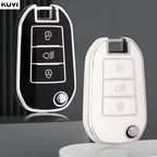 TPU Car Flip Key Case – Protective Shell for Peugeot and Citroen Accessories