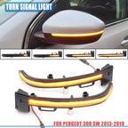 Dynamic LED Side Mirror Indicators – Sequential Turn Signals for Peugeot 308 II