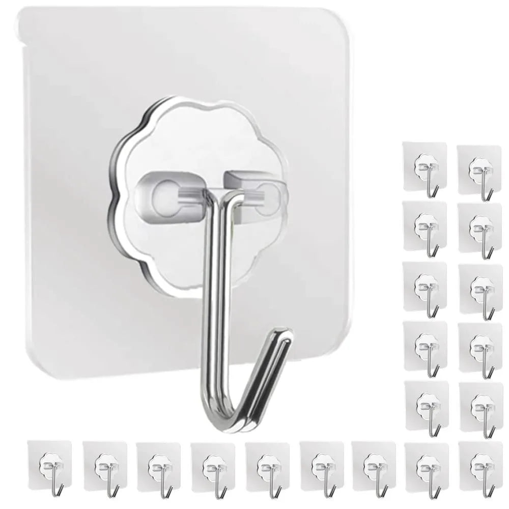 Self-Adhesive Wall Hooks – Waterproof and Oilproof for Kitchen Bathroom