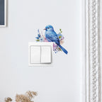 Cartoon Bird Plant Wall Decals – Decorative Vinyl Stickers for Home Decor