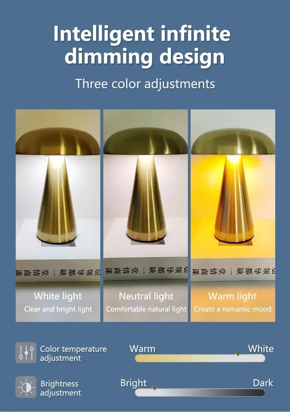 Mushroom Table Lamp – Iron Art Modern Decor for Bedroom Bedside Lighting