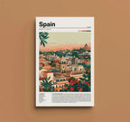 Vintage European City Travel Poster – Retro Canvas Art for Home Decor