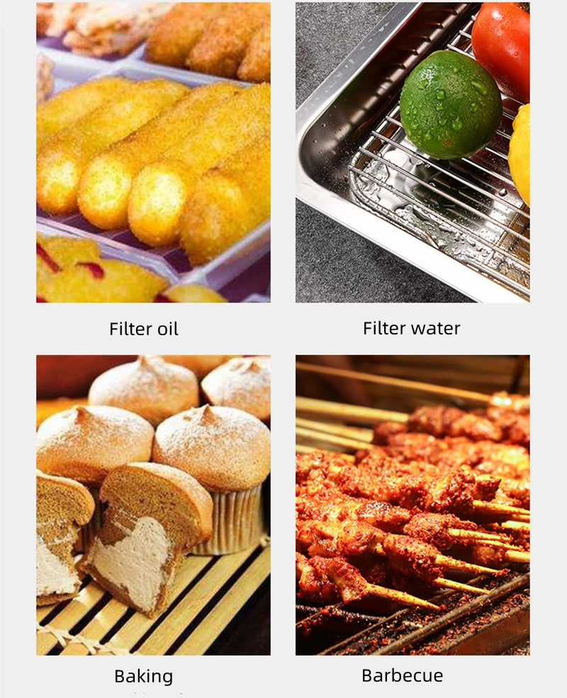 Stainless Steel Cooling Rack – Non-Stick Mesh Tray for Baking and BBQ
