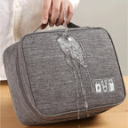 Waterproof Travel Cable Organizer – Double Layer Case for Electronics