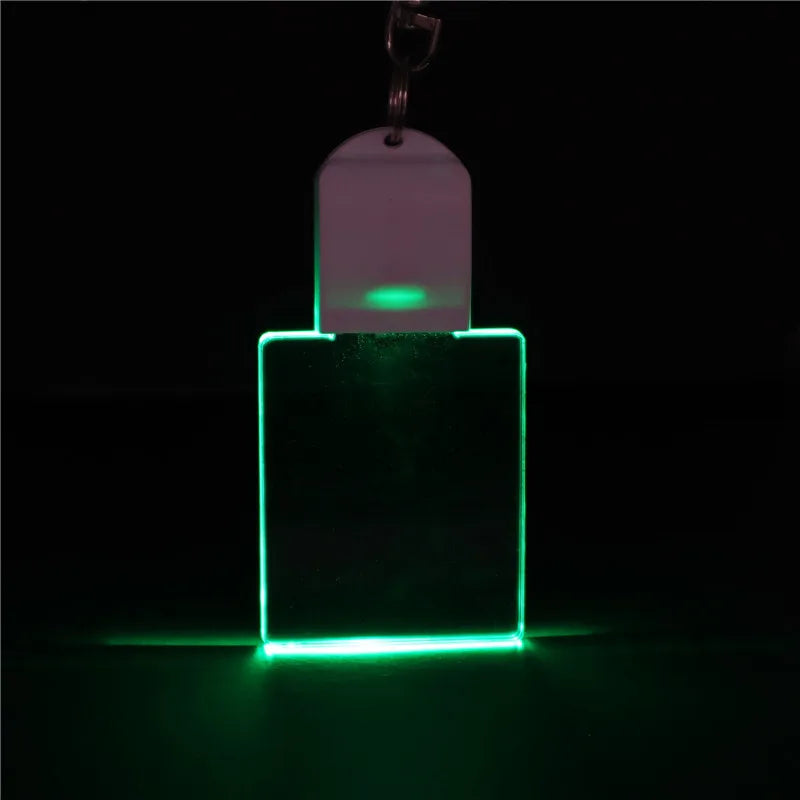Acrylic LED Keychain – RGB Light Up Key Pendant for DIY Wedding Decor Gifts