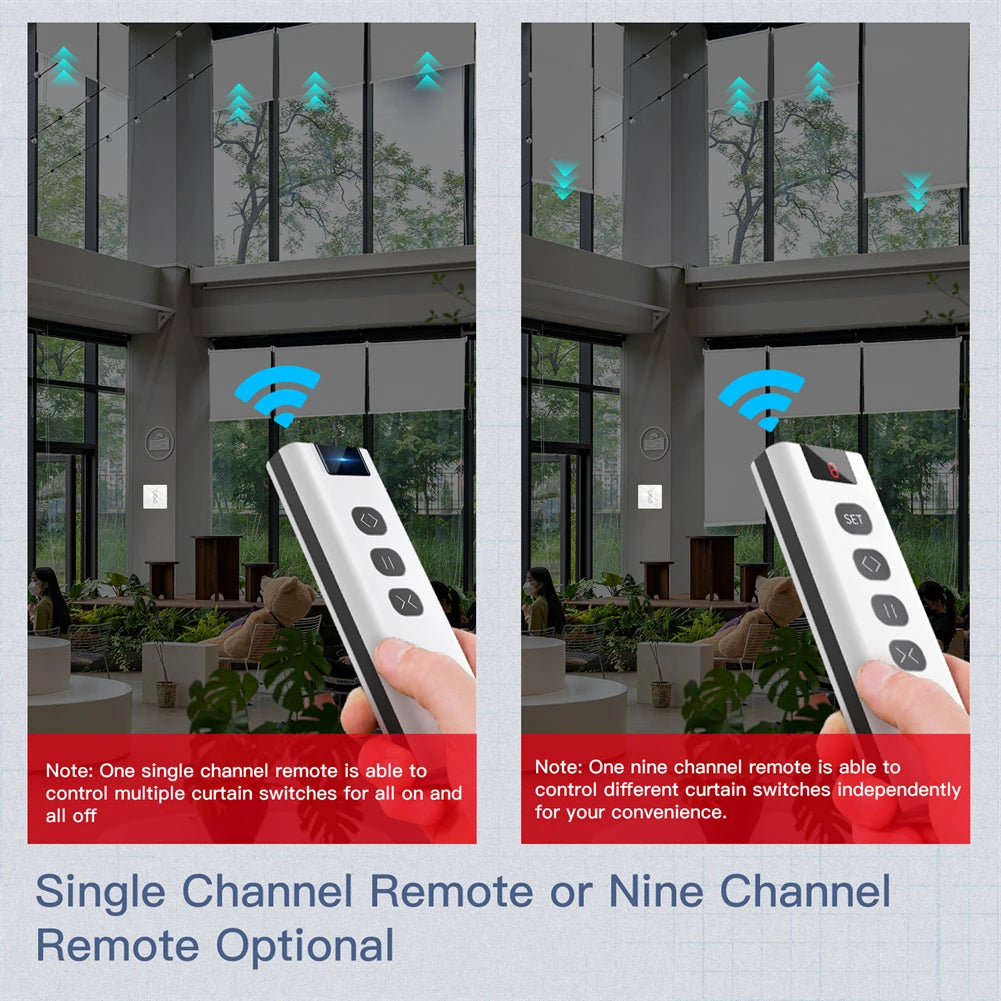 WiFi Smart Glass Curtain Switch – Touch Control for Roller Blind Automation