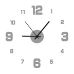 Frameless DIY Wall Clock – Modern Silent Decal for Home and Office Decor