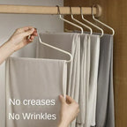 Non-Slip Metal Trouser Hangers – Open Ended Space Saving for Wardrobe Organization