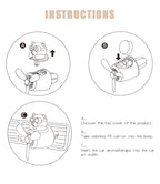 Pilot Bear Car Air Freshener – Cartoon Vent Clip for Interior Decoration