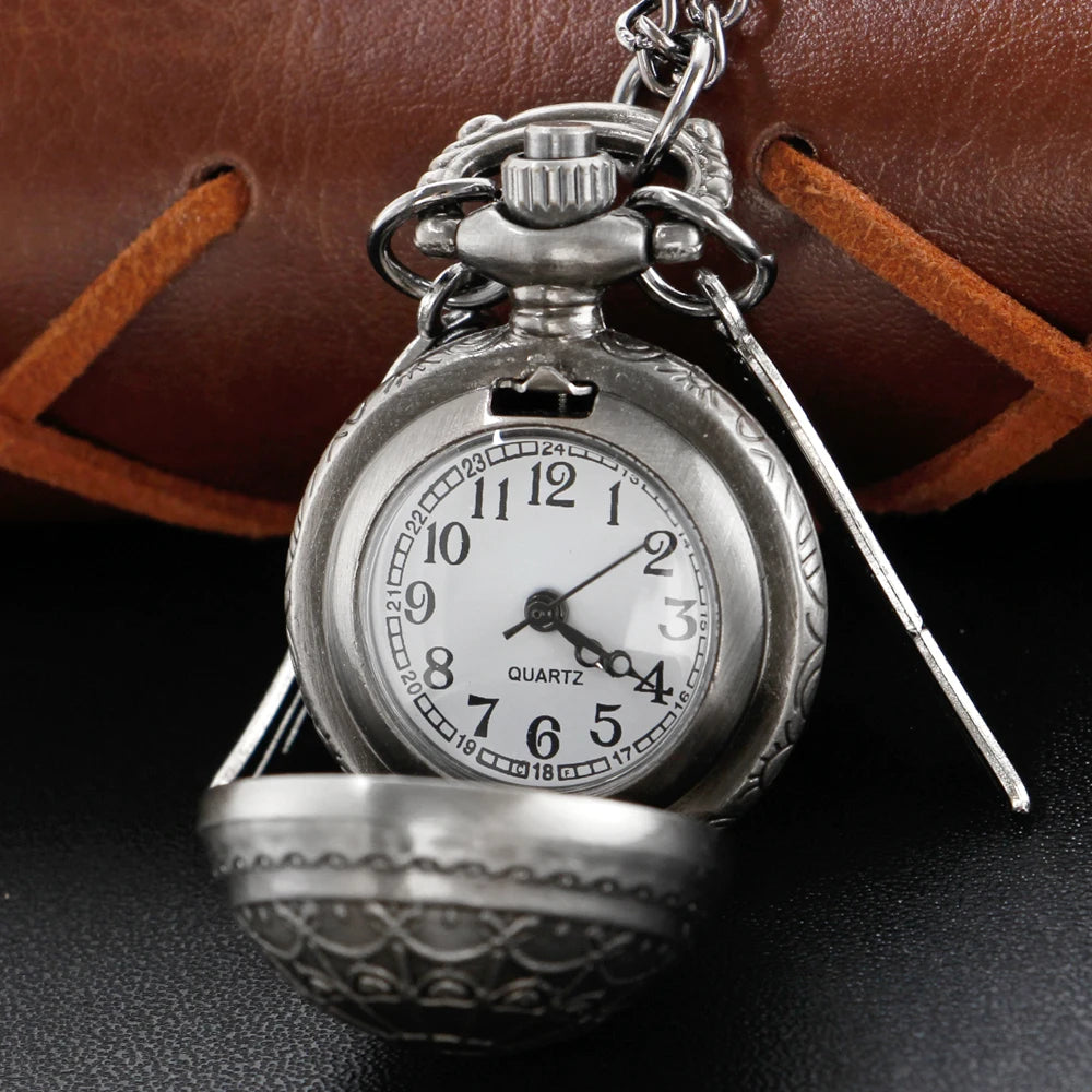 Vintage Gold Fairy Ball Quartz Pocket Watch – Pendant Necklace Gift