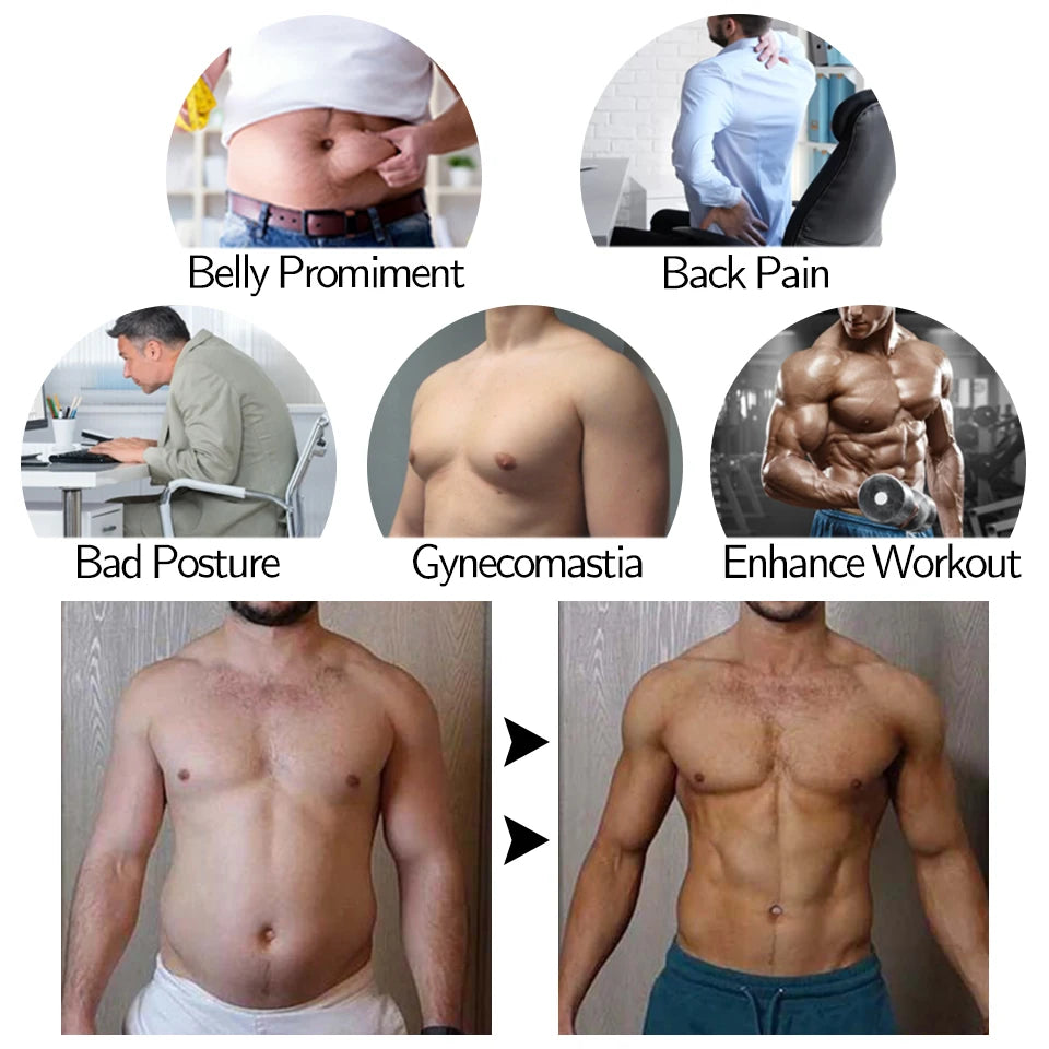 Men Sweat Sauna Vest – Neoprene Body Shaper for Gym Weight Loss
