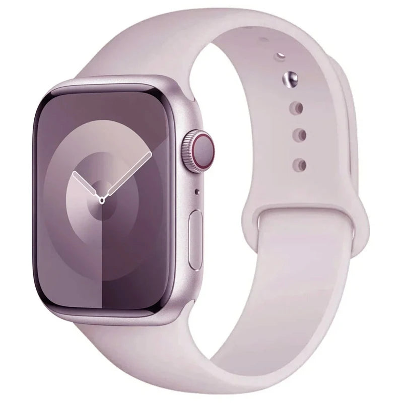 Silicone Apple Watch Sport Band – Adjustable Strap for Series 1-11 and Ultra