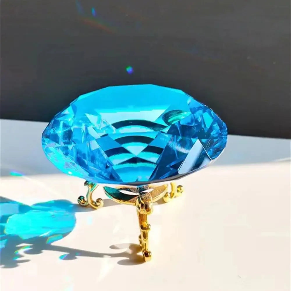 Crystal Diamond Glass Paperweight – Decorative Ornament for Romantic Proposals