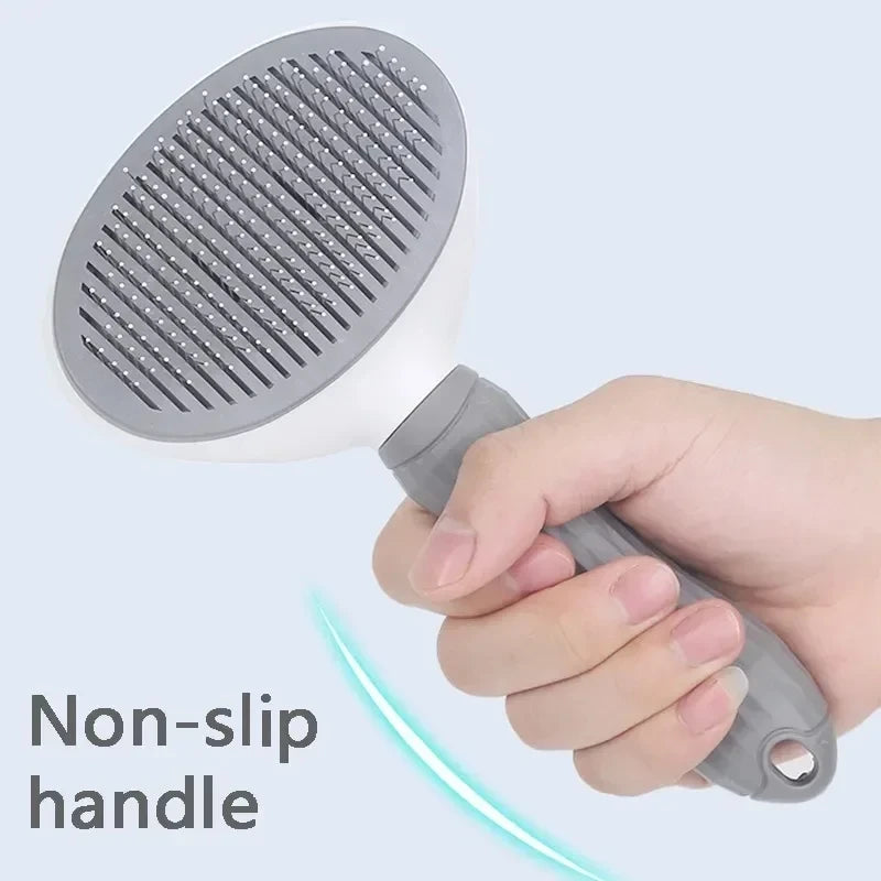 Self-Cleaning Pet Grooming Brush – Dematting Tool for Dogs and Cats