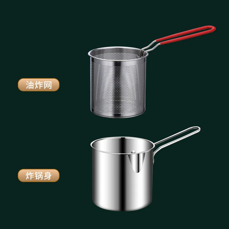 Stainless Steel Deep Fryer – Multifunctional Pot for French Fries and Chicken