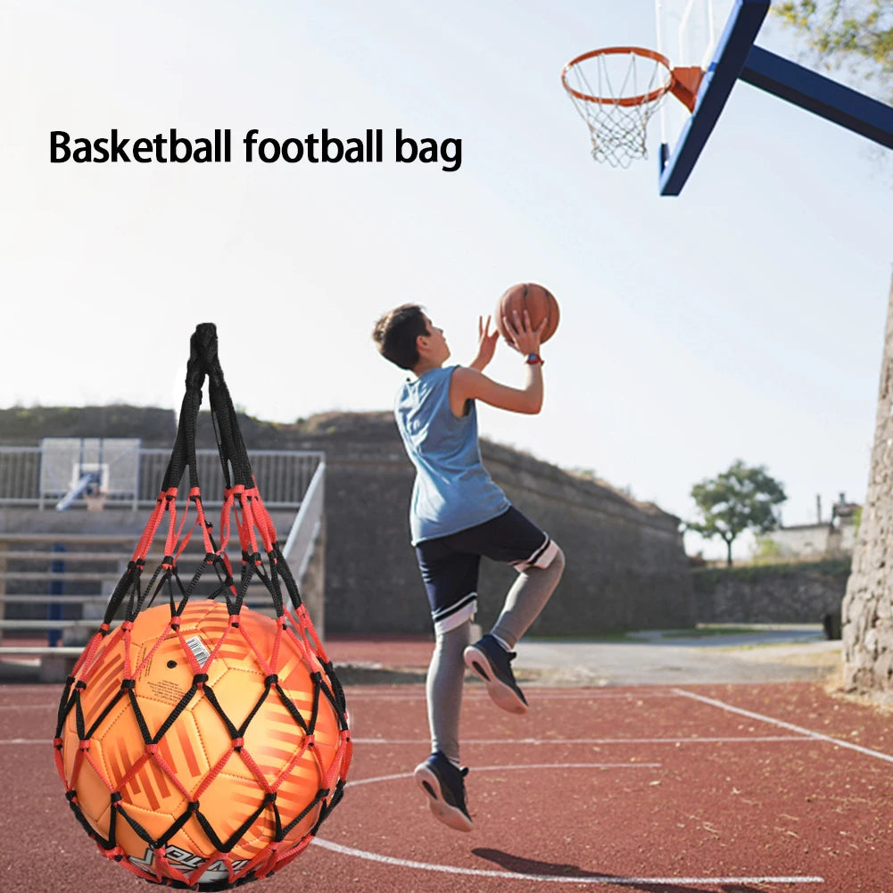 Sports Ball Mesh Bag – Adjustable Carrying Net for Basketball and Soccer
