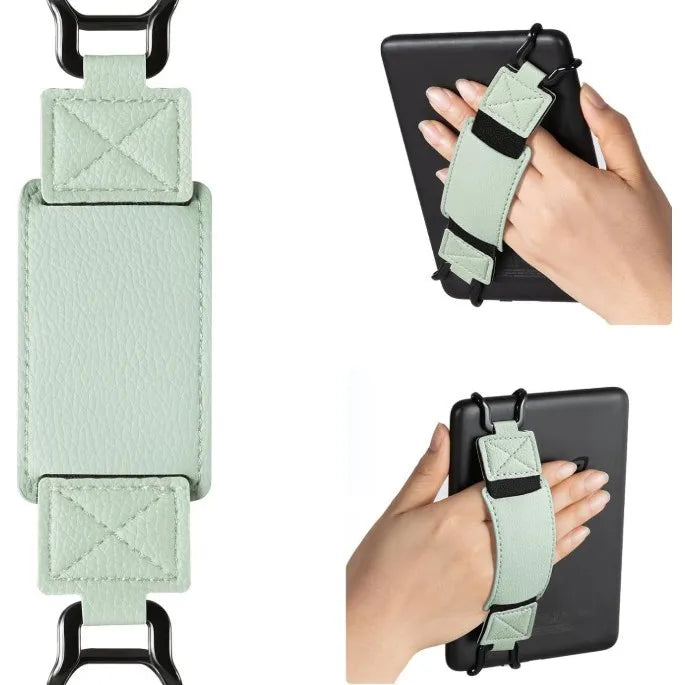 E-Reader Hand Strap – Adjustable PU Leather Grip for 6-7 Inch Devices
