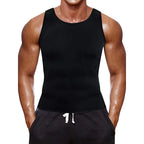 Men's Sauna Shapewear Vest – Silver Coated Compression Top for Weight Loss