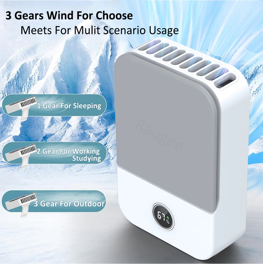 Portable Waist Fan – Rechargeable Bladeless Air Cooler for Outdoor Cooling
