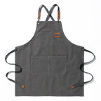 Canvas Chef Apron – Professional Kitchen Bib for BBQ and Salon Use