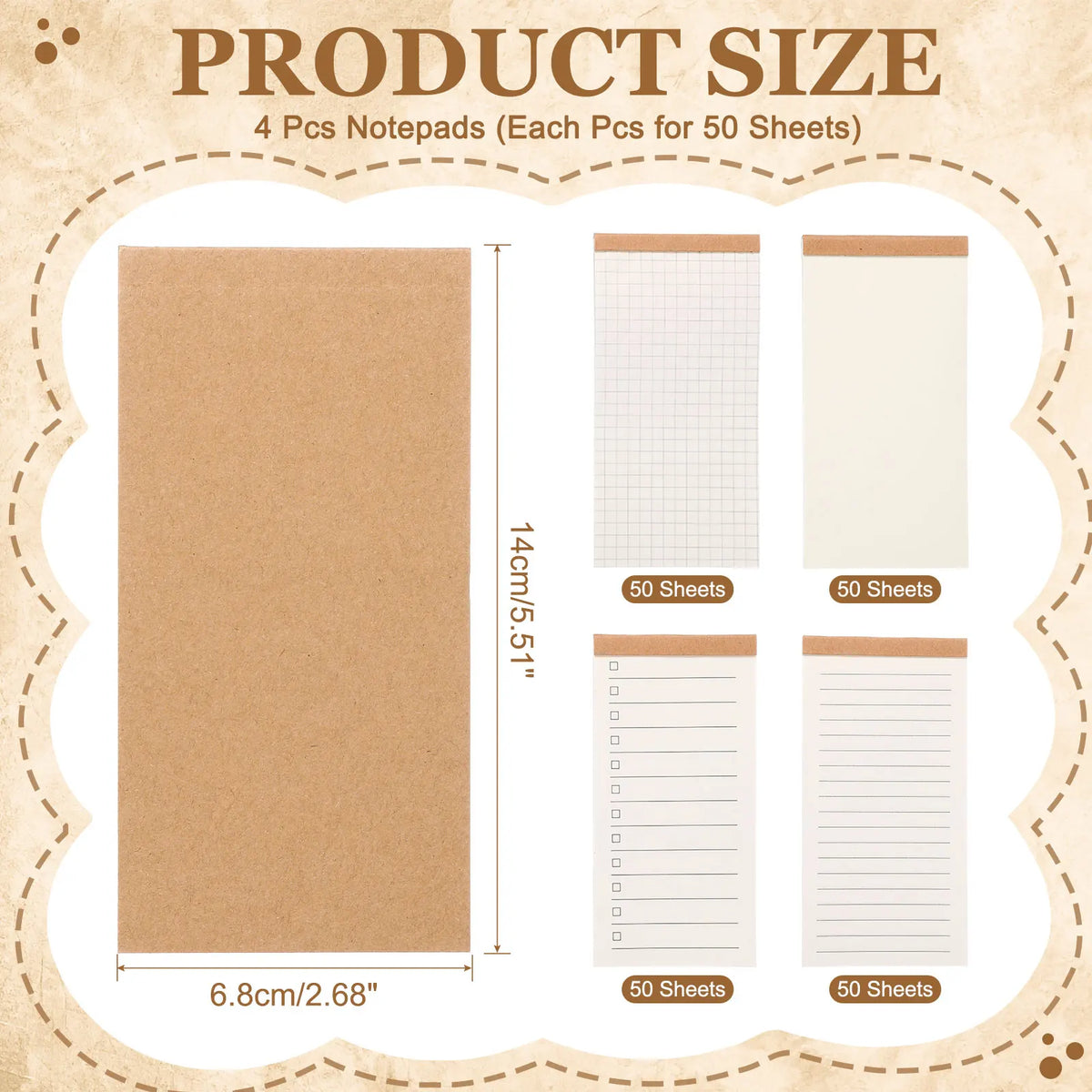 Portable Pocket Notebooks – Small 50-Sheet Memo Pads for Office and Travel