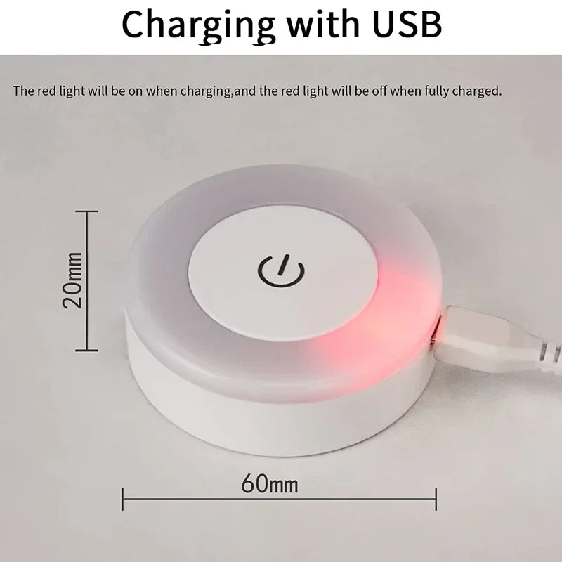 Magnetic USB LED Night Light – Portable Rechargeable Lamp for Bedroom and Kitchen