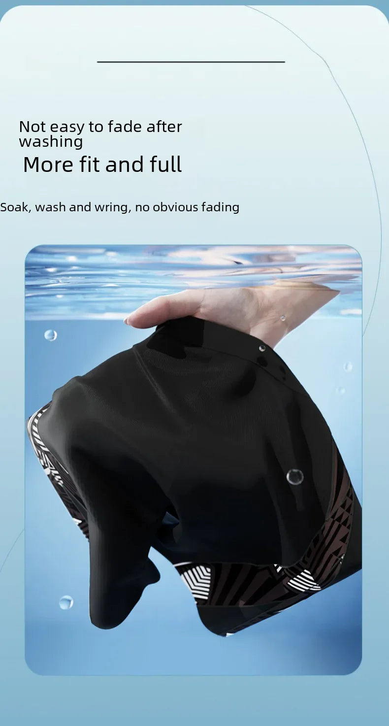 Men's Quick-Dry Swim Trunks – Anti-Embarrassment Five-Point Board Shorts for Swimming