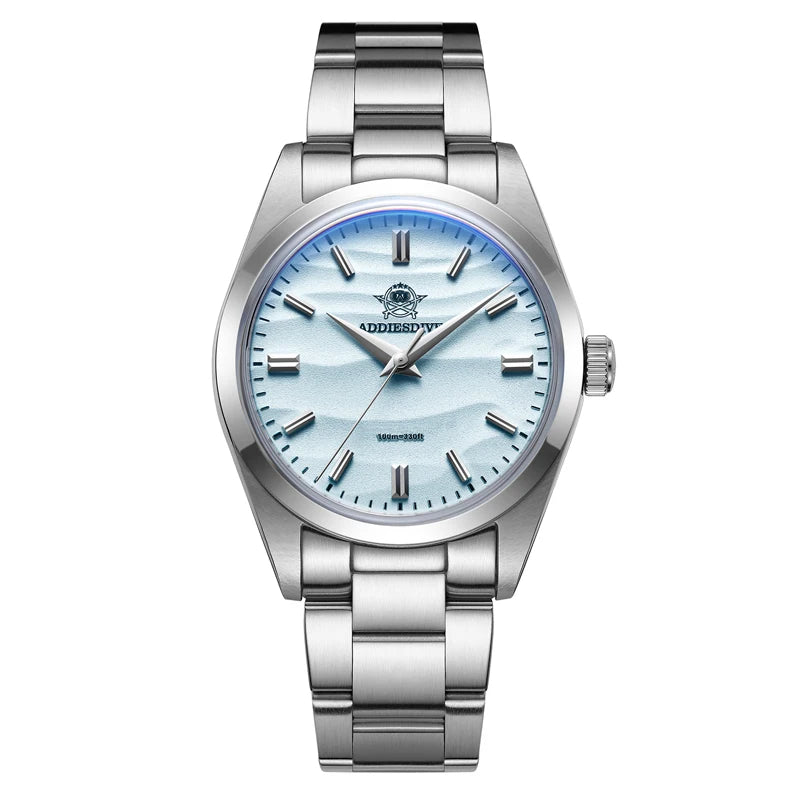 ADDIESDIVE 36mm Quartz Watch – Stainless Steel Sand Dial for Everyday Wear