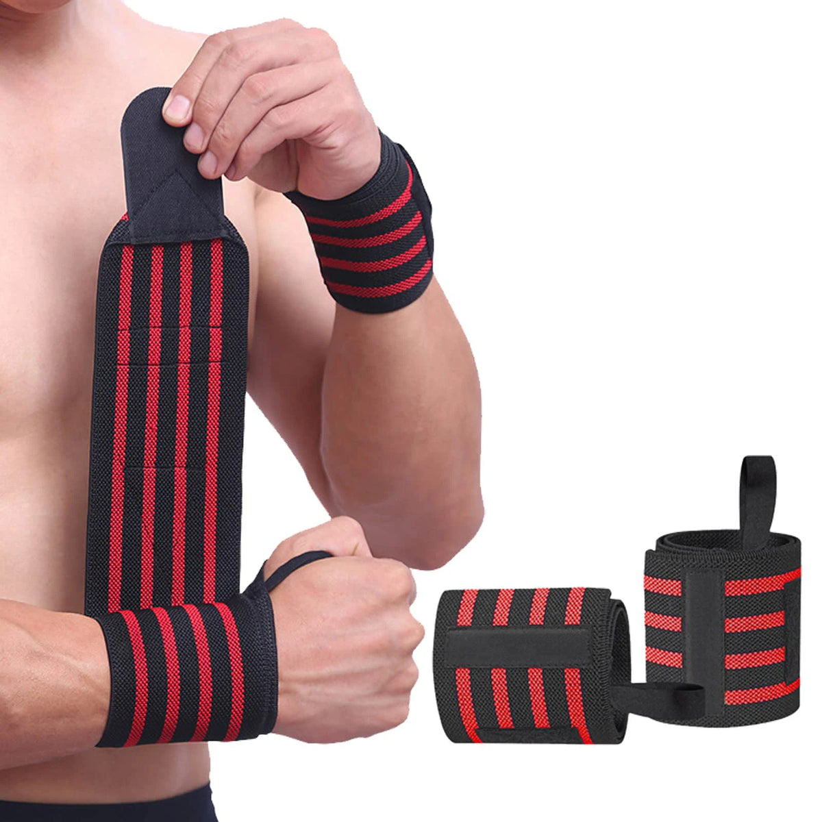 Fitness Wrist Wraps – Padded Support for Weight Lifting and Gym Training