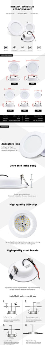 LED Recessed Downlight – Energy Efficient Spotlight for Ceiling Lighting
