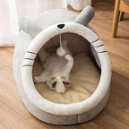 Foldable Cave Cat Bed – Washable Plush Sleeping Mat for Small Pets