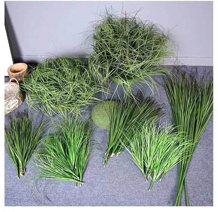 Artificial Onion Grass Bushes – Faux Reeds for Home and Garden Decor
