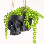 3D Printed Skull Flowerpot – Gothic Hanging Basket for Home and Office Decor