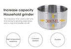 Electric Grain Grinder – 300ml Ultrafine Mill for Coffee and Baby Food