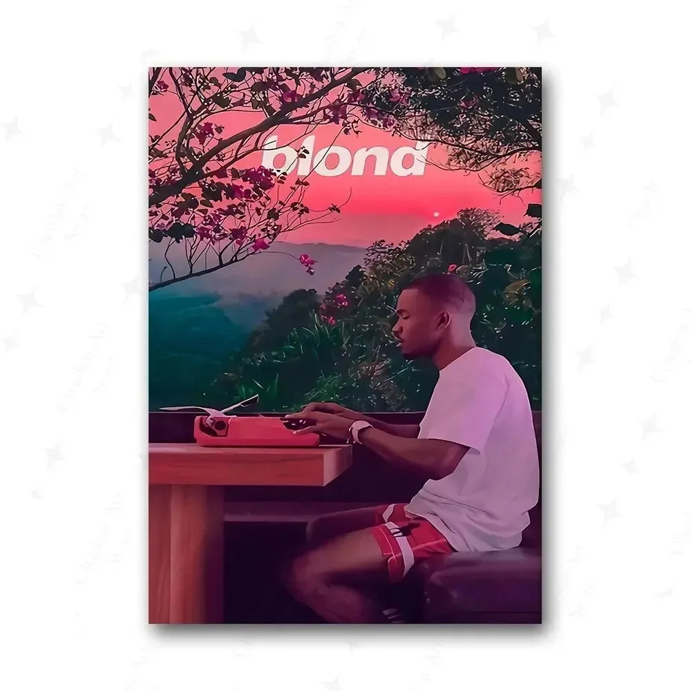 Frank Ocean Music Art Prints – Blonde Rap Poster Set for Bedroom Wall Decor