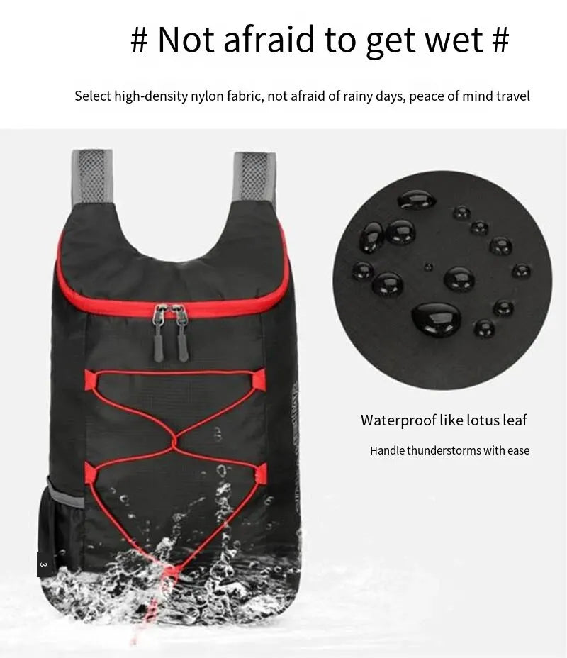 Folding Nylon Backpack – Lightweight Waterproof Bag for Camping and Hiking
